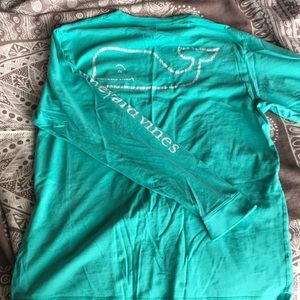 Vineyard Vines turquoise long sleeve tee